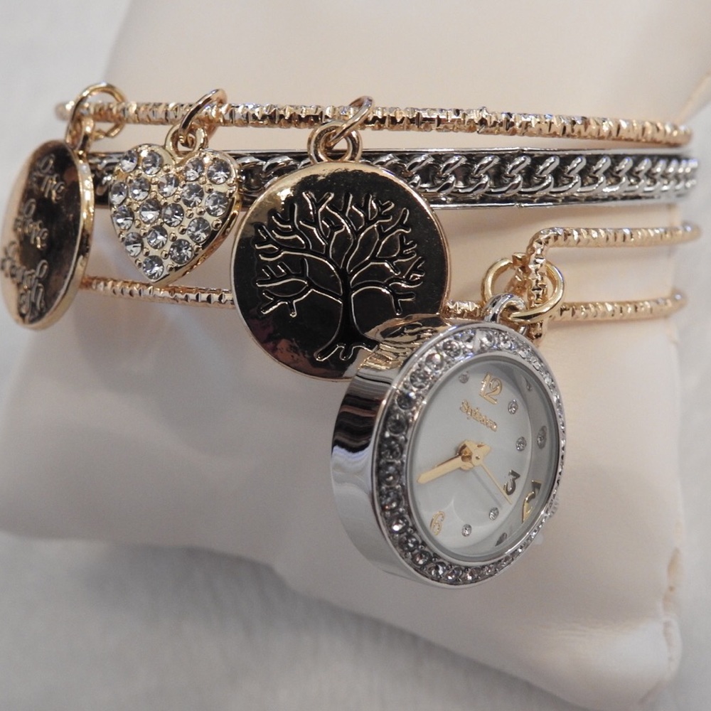 Bangle bracelet watch